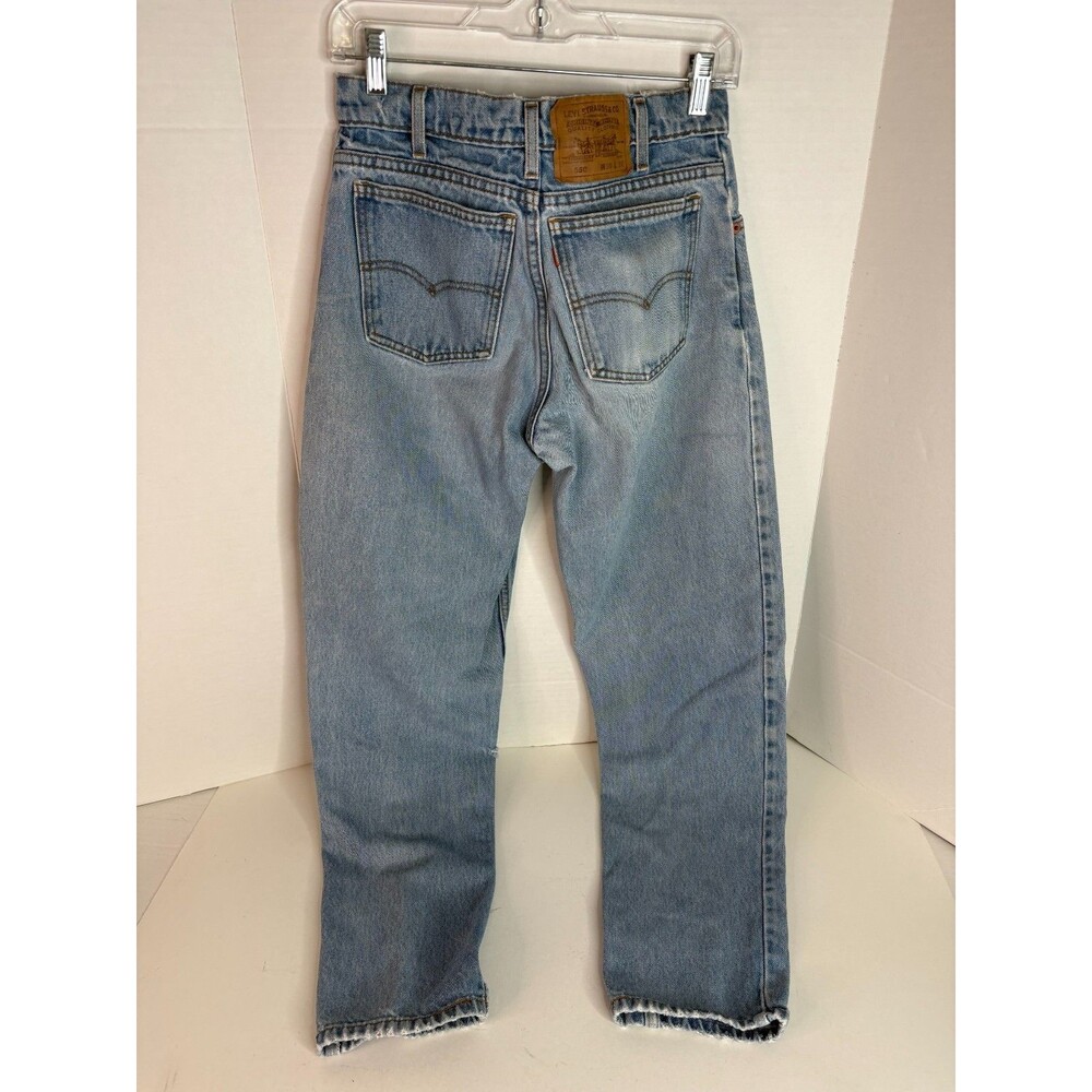 Vintage Levi's 550 Jeans 30X32 Orange Tab Relaxed Fit Tapered Leg USA Light Blue - Picture 6 of 10